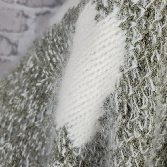 Vintage Angora Button Front Cardigan Sleight of Hand Sage M/L - Picture 10 of 12